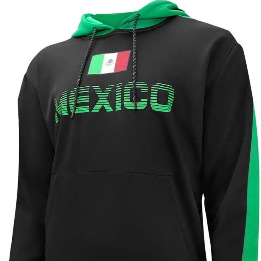 Icon Sports Men's Mexico Pullover Official Soccer Hoodie Sweater Size L NWT